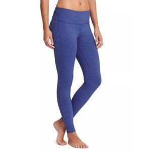 Athleta Space Dye Blue Chaturanga Tights Size S full length leggings